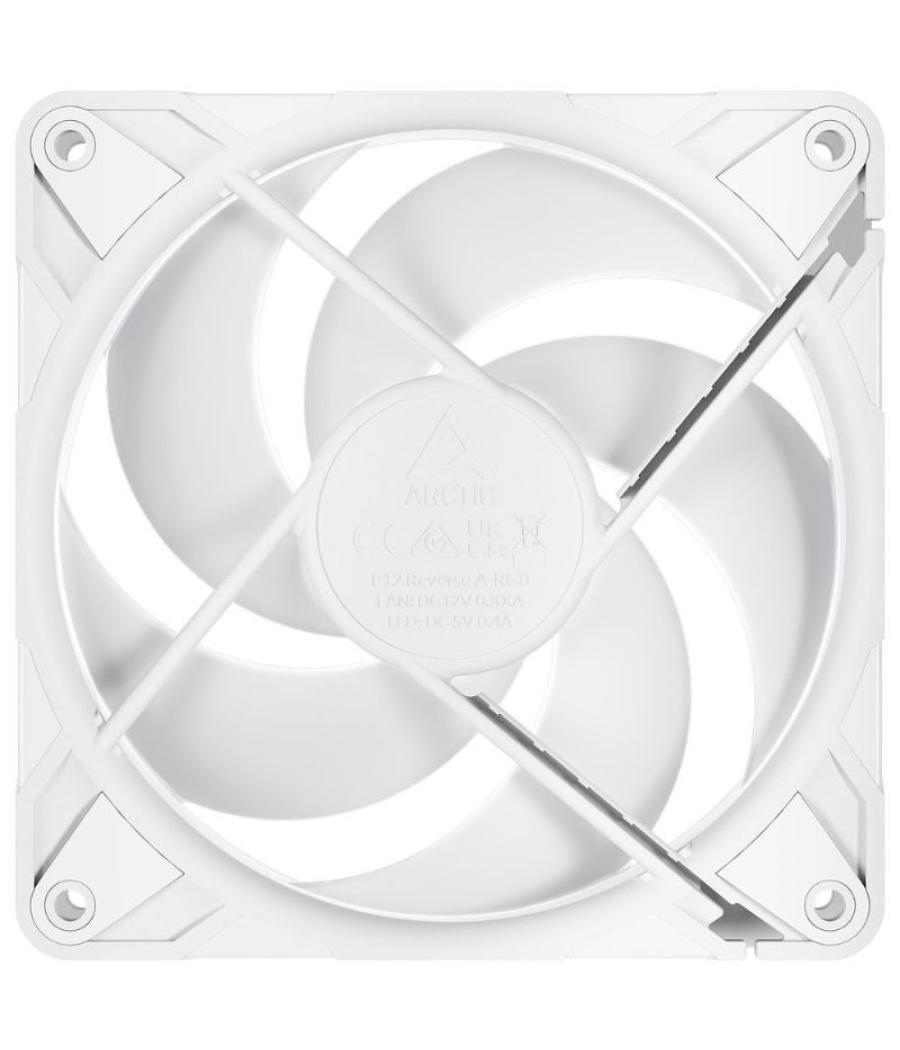 Pack de 3 ventilador arctic p12 pro reverse a-rgb/ 12cm/ blanco