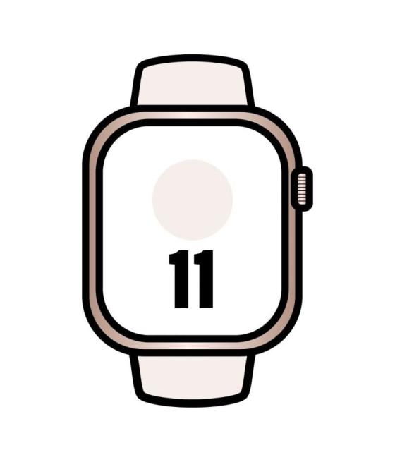 Apple watch series 11/ gps/ 46mm/ oro rosa/ correa deportiva rosa rubor (s/m)