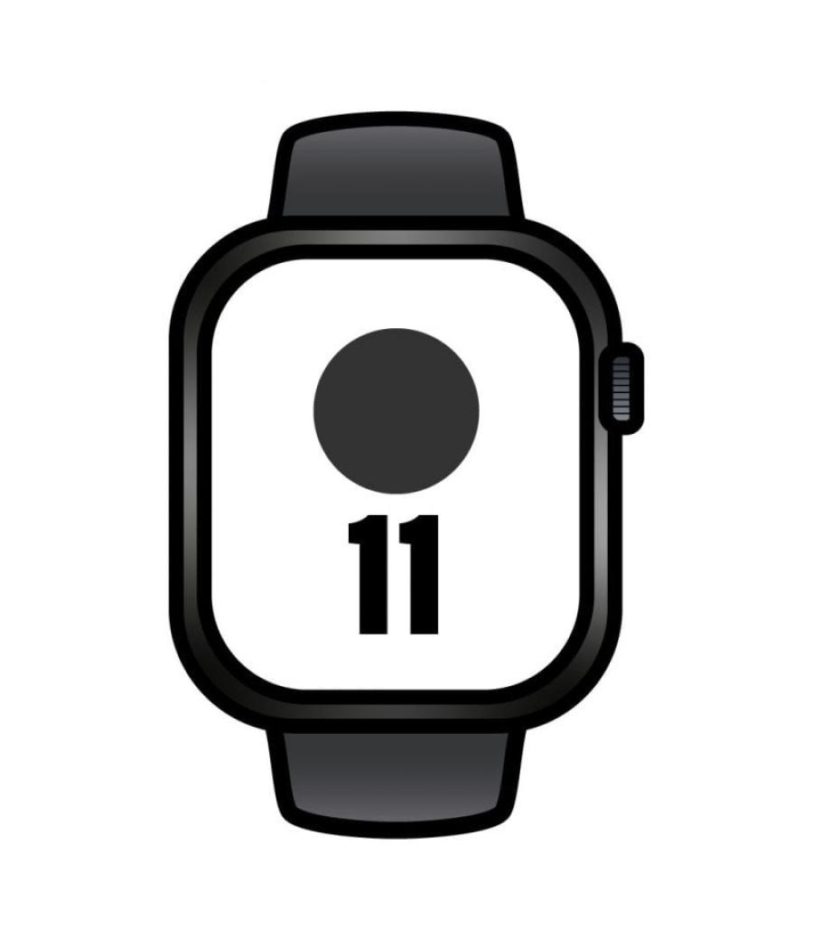 Apple watch series 11/ gps/ cellular/ 46mm/ caja de aluminio negra/ correa deportiva negra m/l