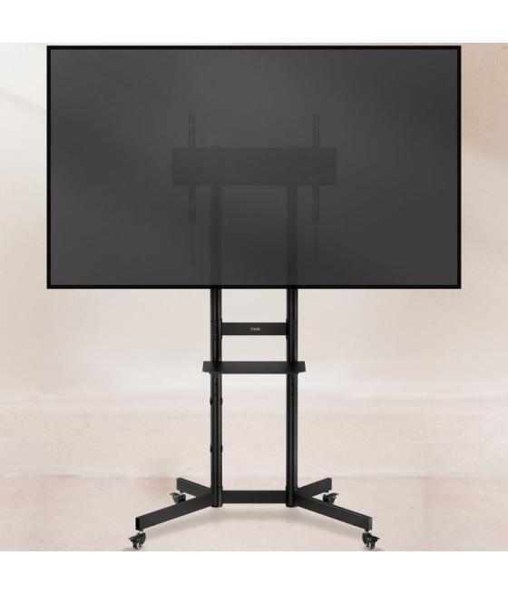 Soporte de suelo inclinable con ruedas tooq kefrén fs1150m-b para tv de 37-70'/ hasta 70kg