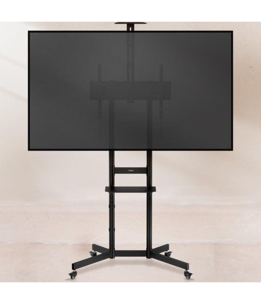 Soporte de suelo inclinable con ruedas tooq nefertiti fs1151m-b para tv de 37-70'/ hasta 70kg