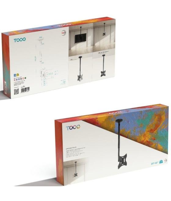 Soporte de techo giratorio/ inclinable/ nivelable tooq lpce2301tsli-b para tv de 23-42'/ hasta 30kg