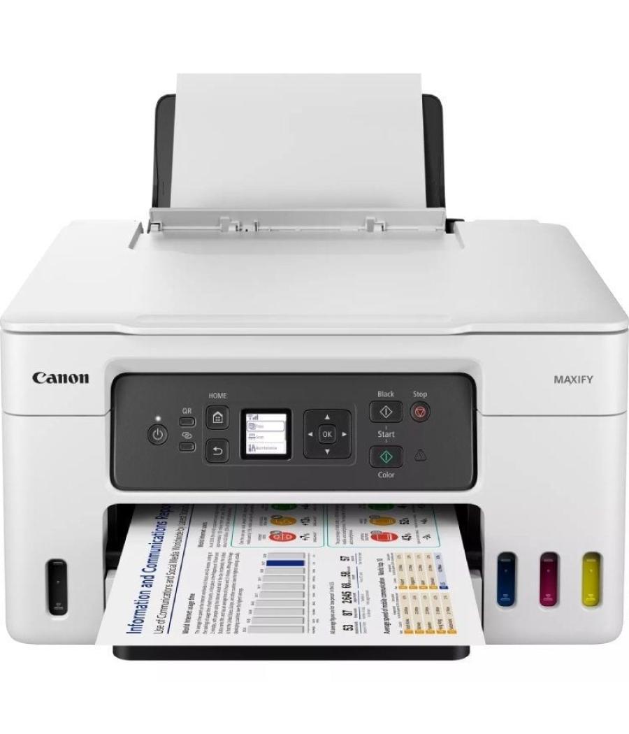 Multifunción recargable canon maxify gx3050 megatank wifi/ dúplex/ blanca