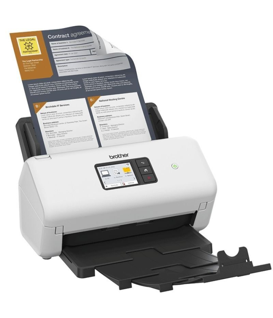 Escáner documental brother ads-4550w con alimentador de documentos adf/ doble cara