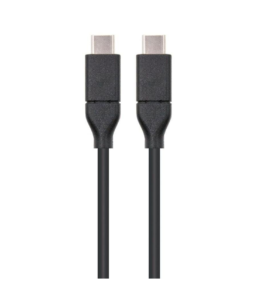 Cable usb 3.1 nanocable 10.01.4101/ usb tipo-c macho - usb tipo-c macho/ 1m/ negro