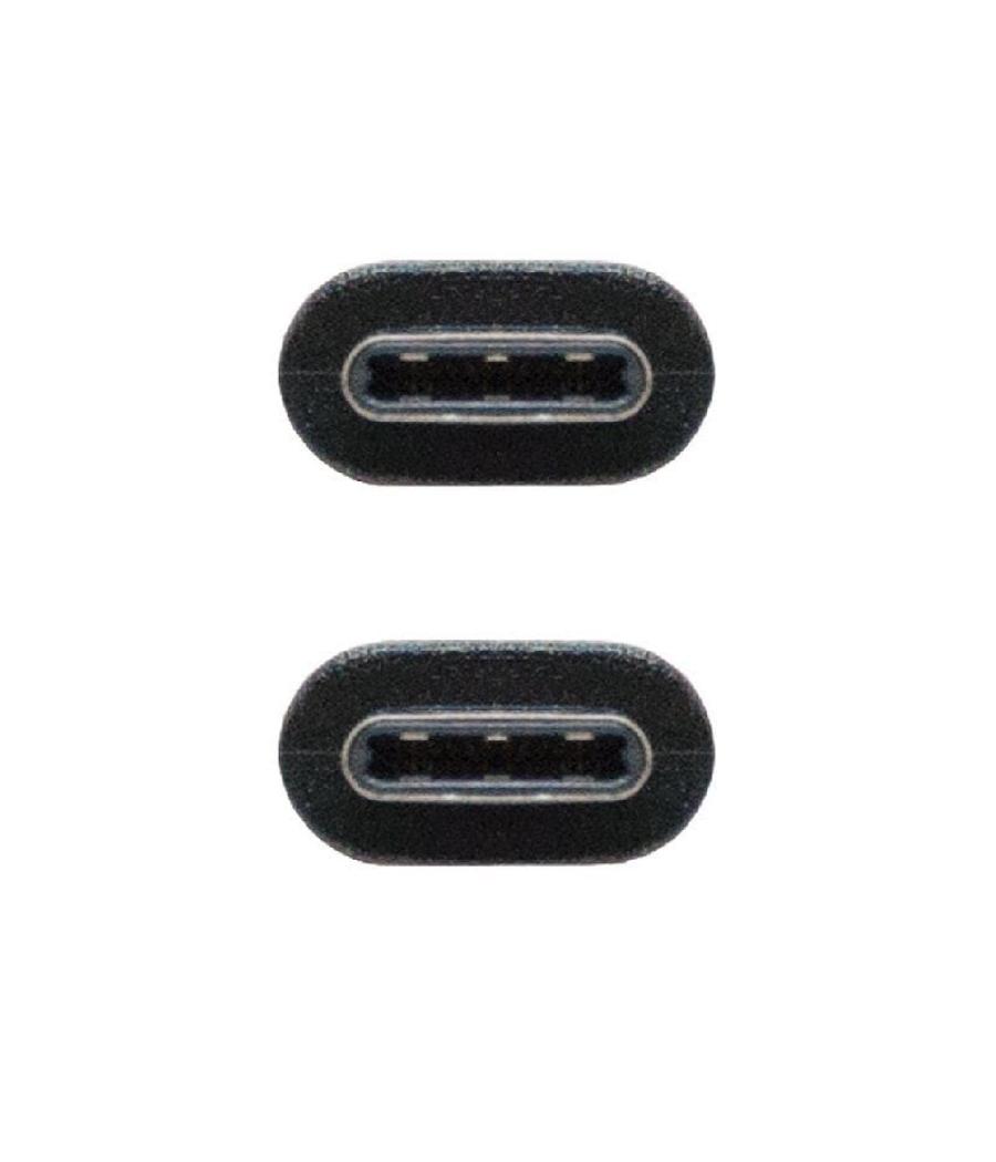 Cable usb 3.1 nanocable 10.01.4101/ usb tipo-c macho - usb tipo-c macho/ 1m/ negro