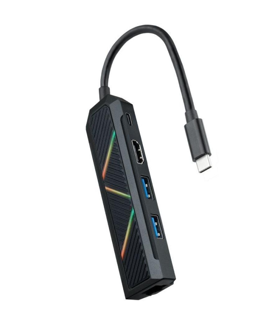 Docking usb tipo-c nanocable 10.16.0501/ 2xusb/ 1xusb tipo-c pd/ 1xhdmi/ 1xrj45/ negro