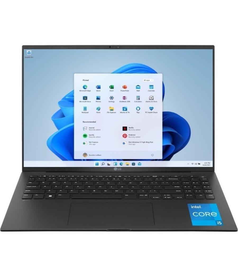 Portátil lg gram 16z90ru-g.aa55b intel core i5-1334u/ 16gb/ 512gb ssd/ 16'/ win11