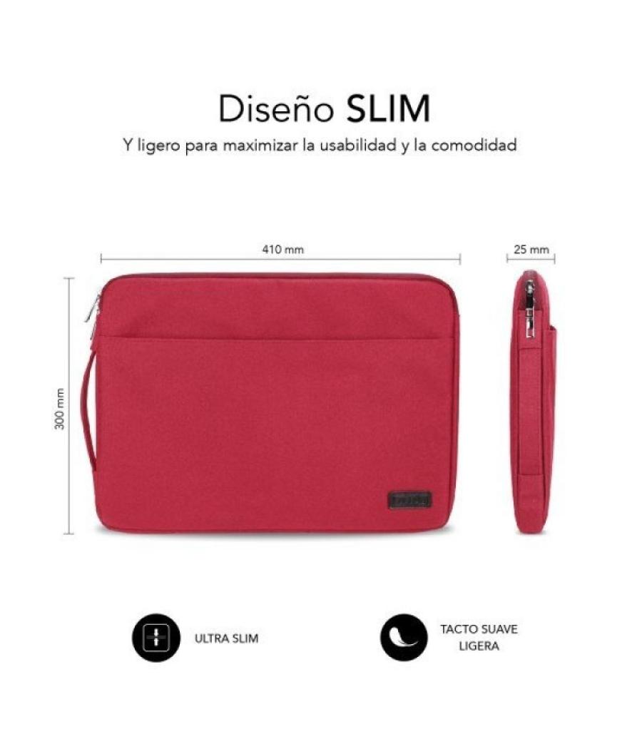 Funda subblim urban laptop sleeve para portátiles hasta 15.6'/ roja
