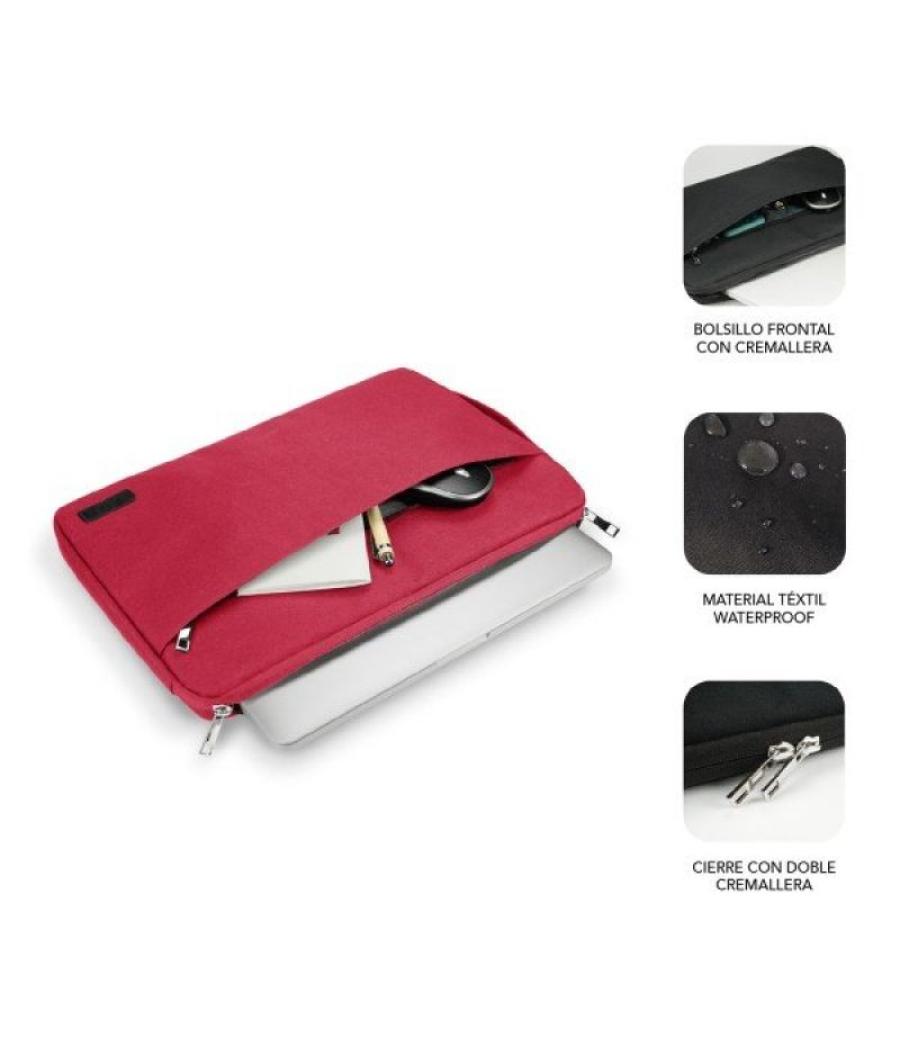 Funda subblim urban laptop sleeve para portátiles hasta 15.6'/ roja