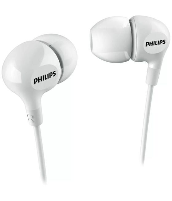 Auriculares intrauditivos philips she3550wt/ jack 3.5/ blancos