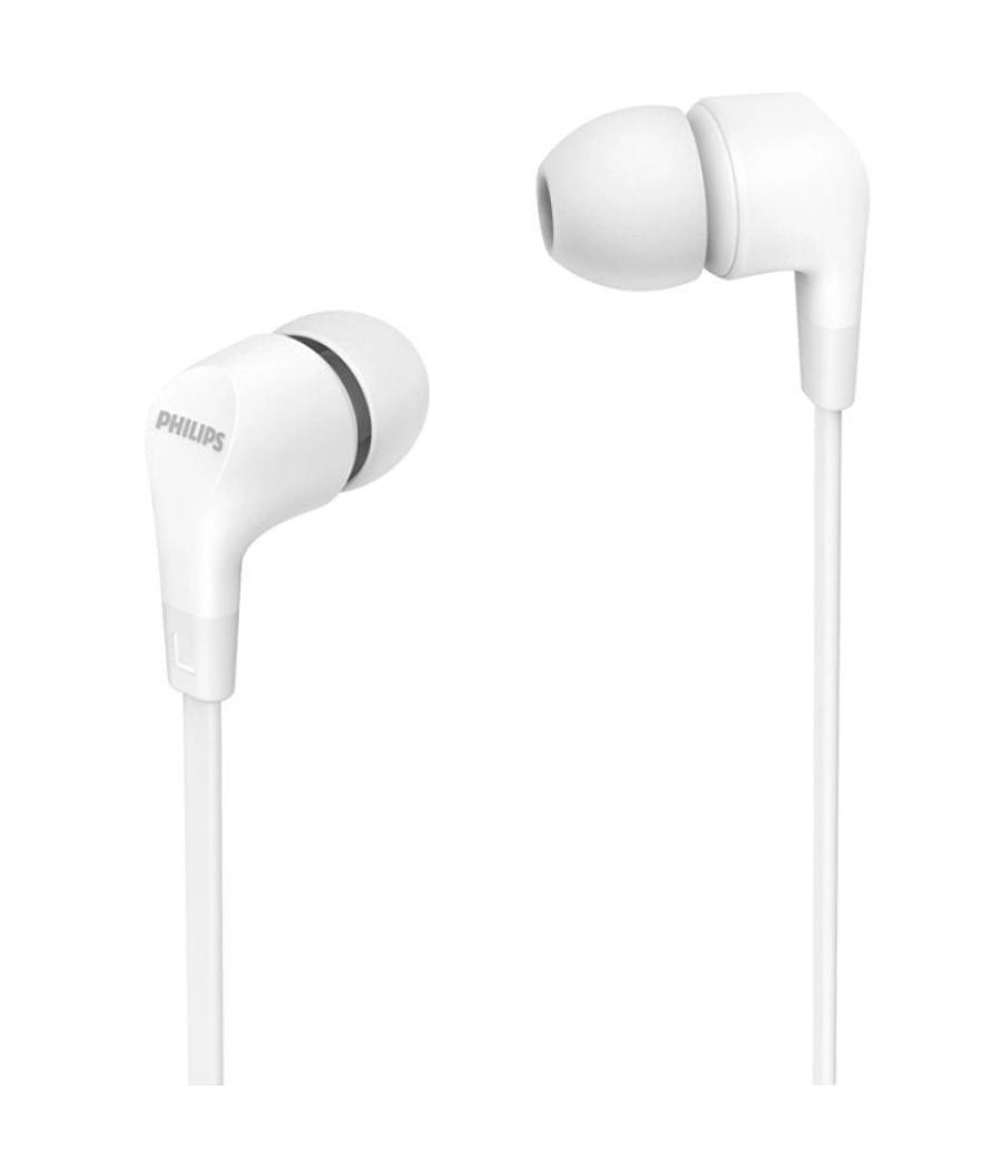 Auriculares intrauditivos philips tae1105wt/ con micrófono/ jack 3.5/ blancos