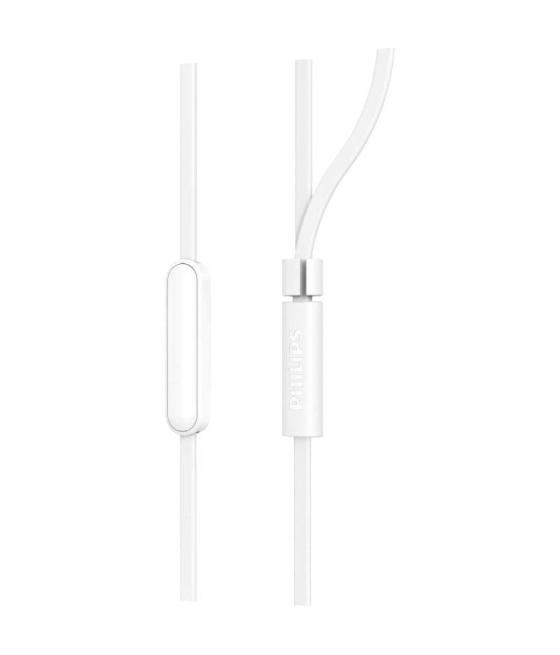 Auriculares intrauditivos philips tae1105wt/ con micrófono/ jack 3.5/ blancos