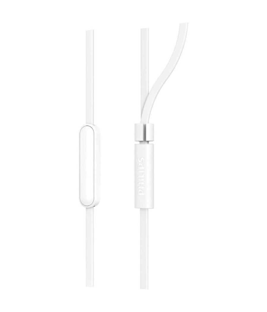 Auriculares intrauditivos philips tae1105wt/ con micrófono/ jack 3.5/ blancos