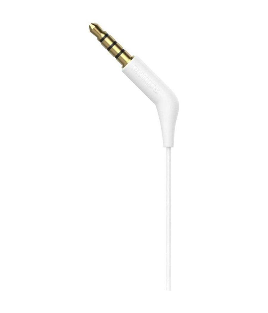 Auriculares intrauditivos philips tae1105wt/ con micrófono/ jack 3.5/ blancos
