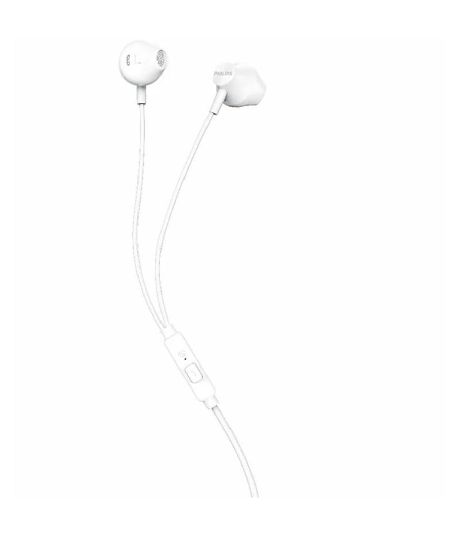 Auriculares intrauditivos philips taue101/ con micrófono/ jack 3.5/ blancos