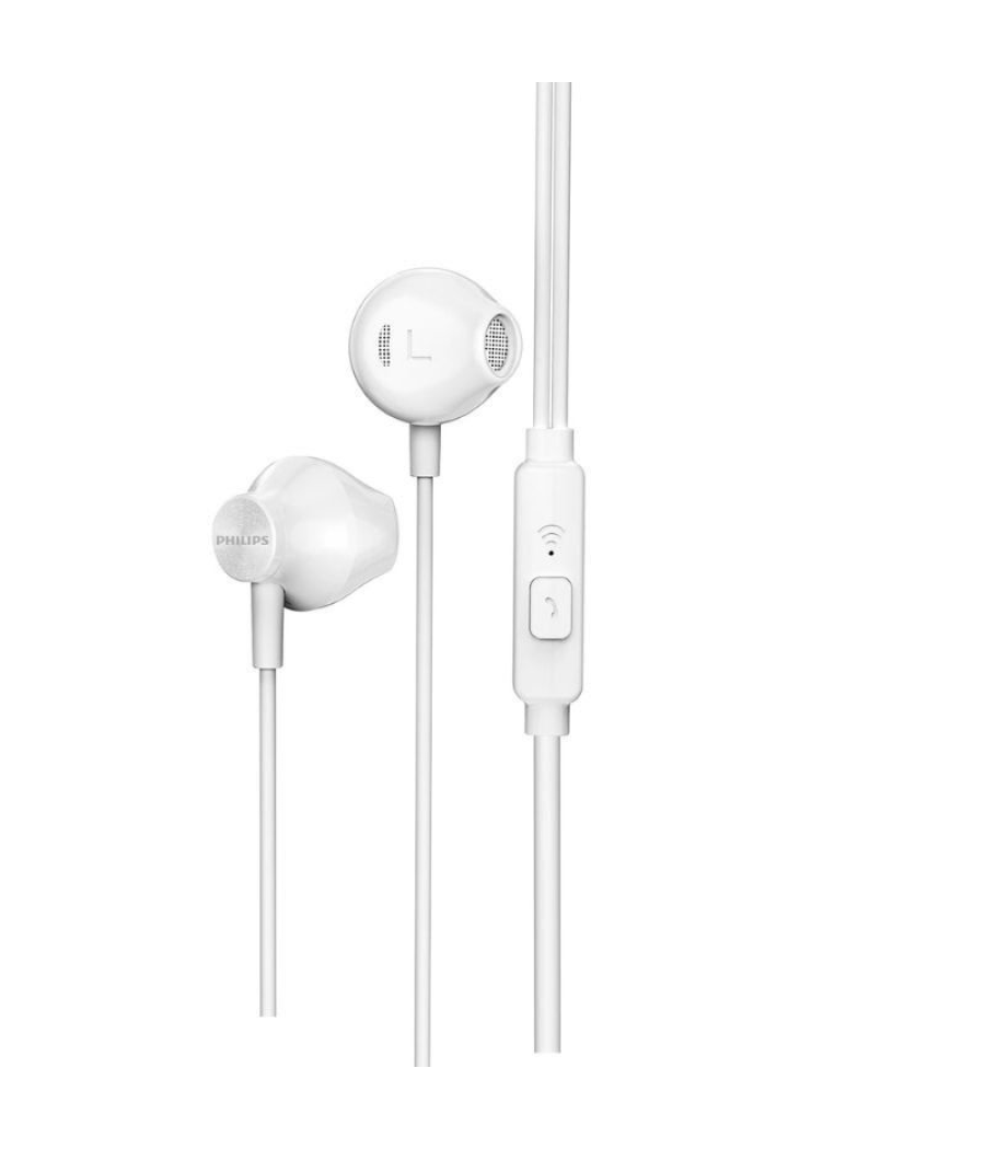 Auriculares intrauditivos philips taue101/ con micrófono/ jack 3.5/ blancos