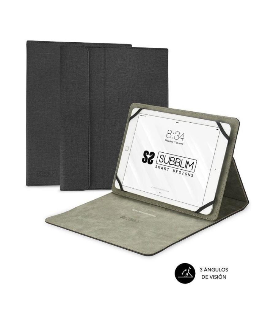 Funda subblim clever stand para tablets de 9'-10.1'/ negra