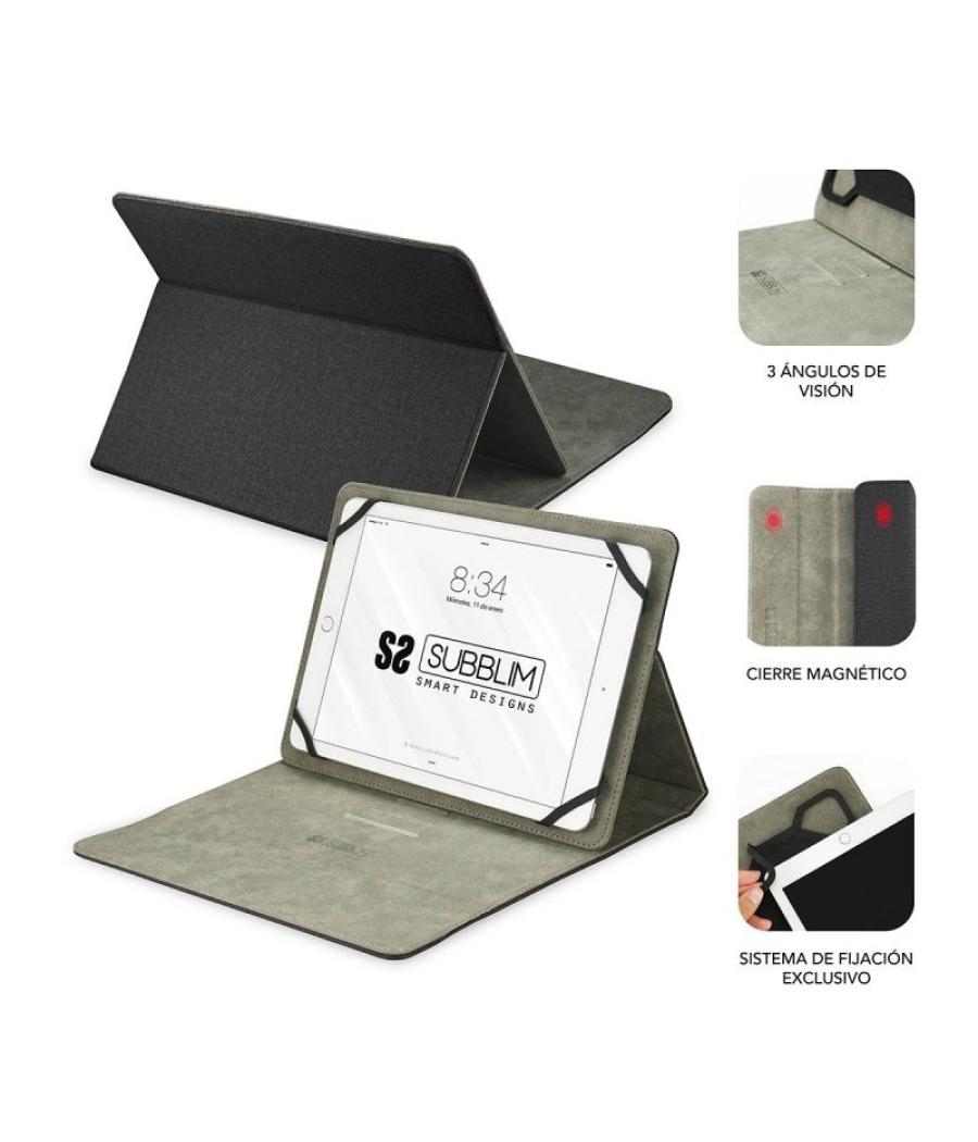 Funda subblim clever stand para tablets de 9'-10.1'/ negra