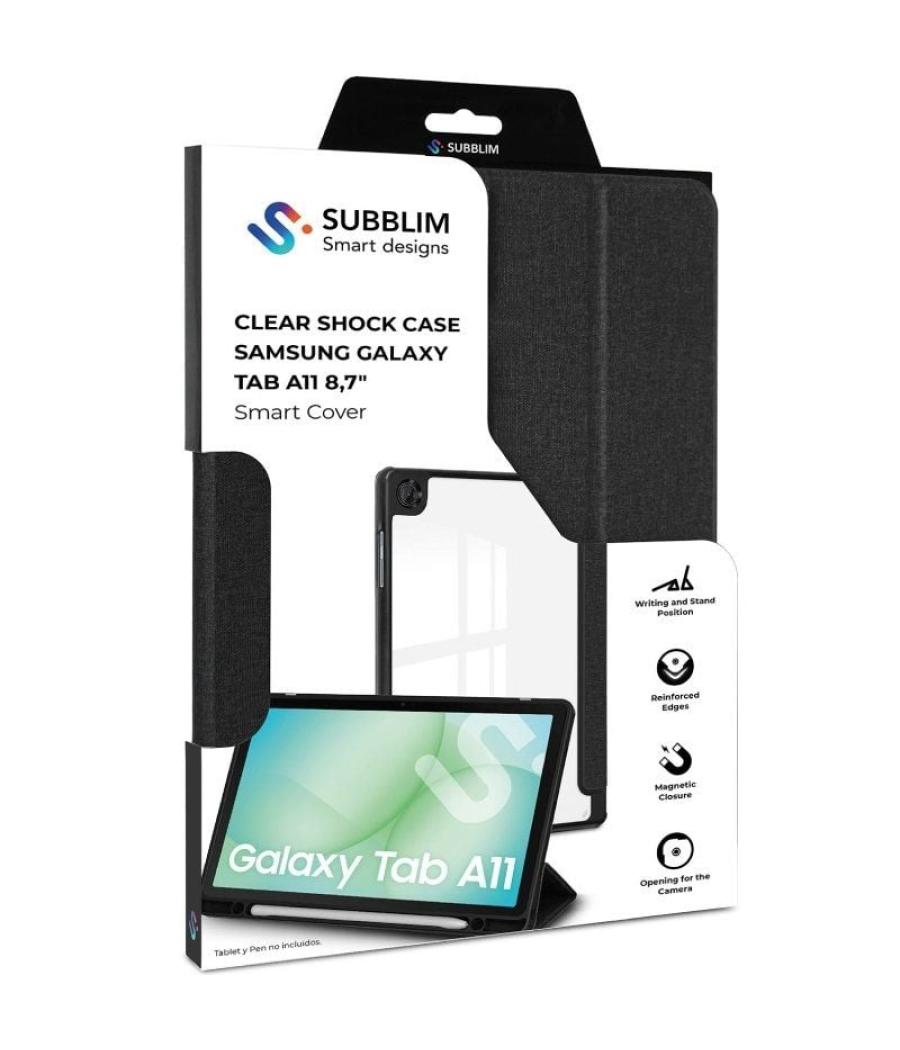 Funda subblim clear shock case para samsung a11 8.7'/ negra