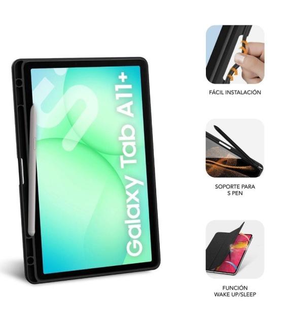 Funda subblim clear shock case para samsung a11+/ negra