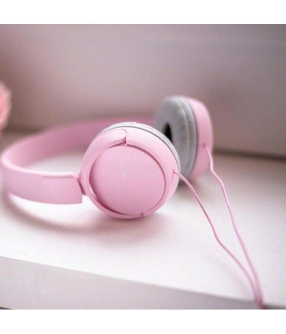 Auriculares sony mdr-zx110ap/ con micrófono/ jack 3.5/ rosas