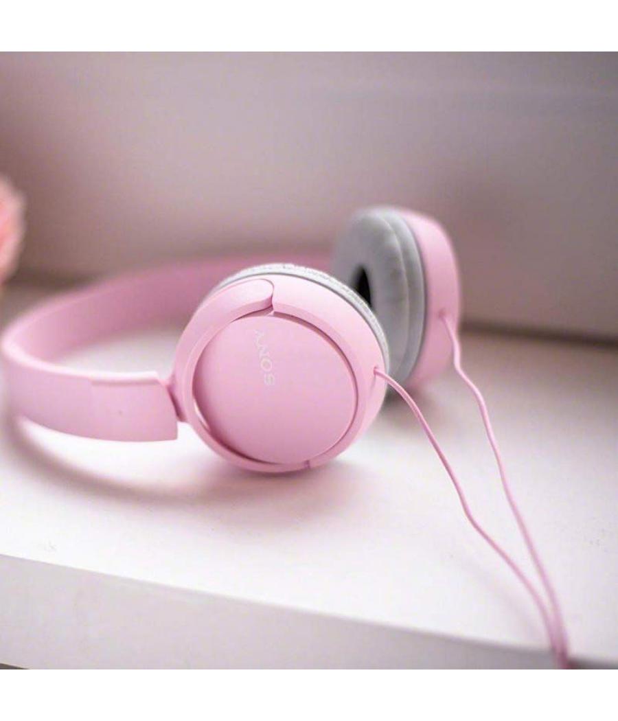 Auriculares sony mdr-zx110ap/ con micrófono/ jack 3.5/ rosas