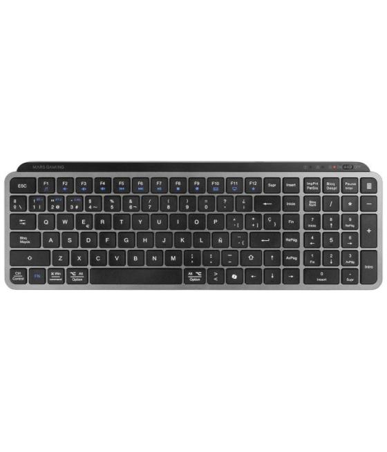 Teclado compacto inalámbrico por bluetooth mars gaming mk-silenkeys/ negro