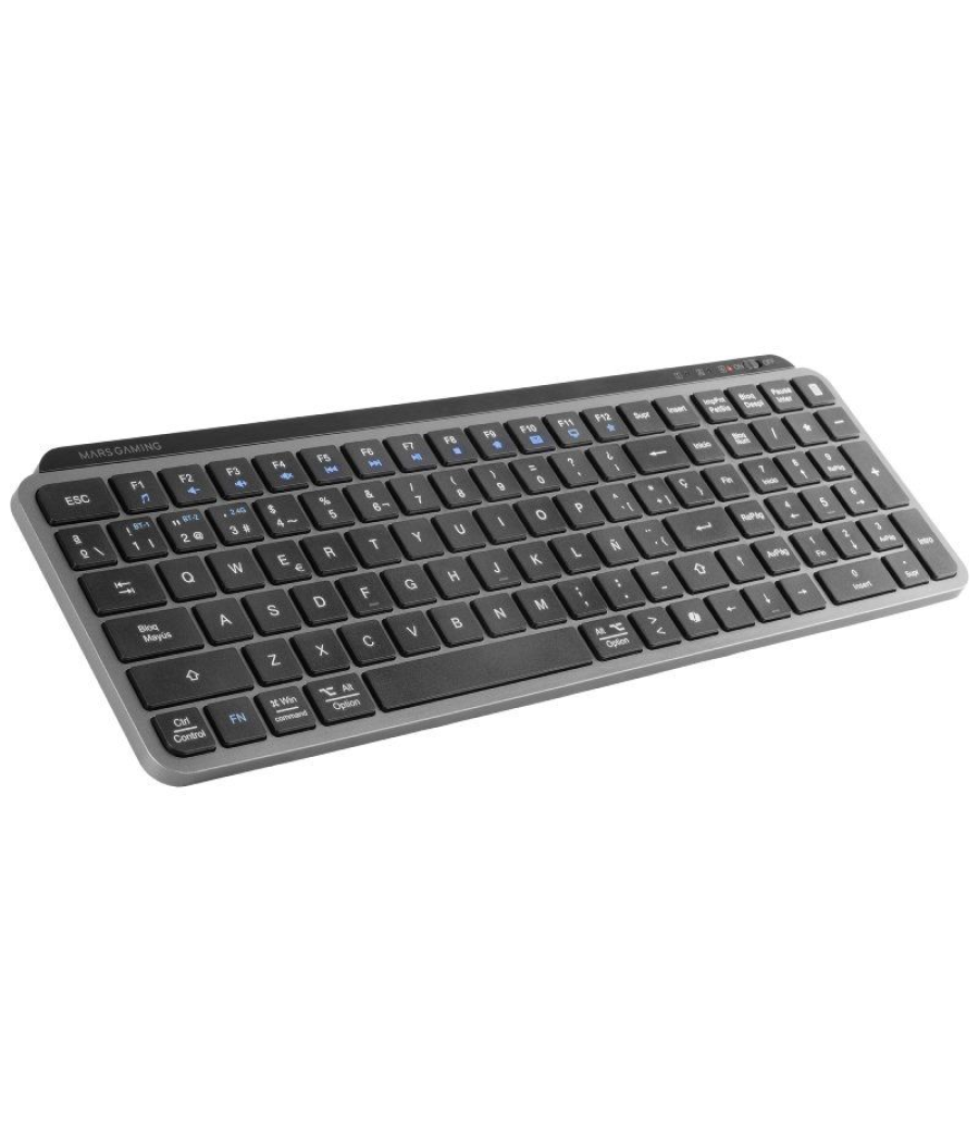 Teclado compacto inalámbrico por bluetooth mars gaming mk-silenkeys/ negro