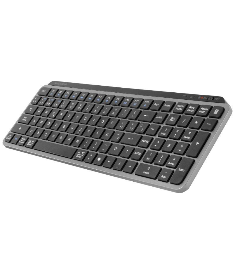 Teclado compacto inalámbrico por bluetooth mars gaming mk-silenkeys/ negro