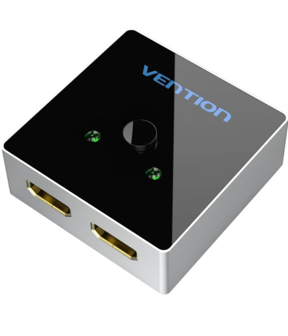 Switch conmutador 4k hdmi 2.0 bidireccional vention aflh0 hdmi hembra - 2x hdmi hembra