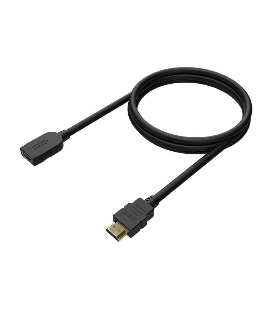 Cable alargador hdmi aisens a120-0544/ hdmi macho - hdmi hembra/ hasta 10w/ 2250mbps/ 1m/ negro