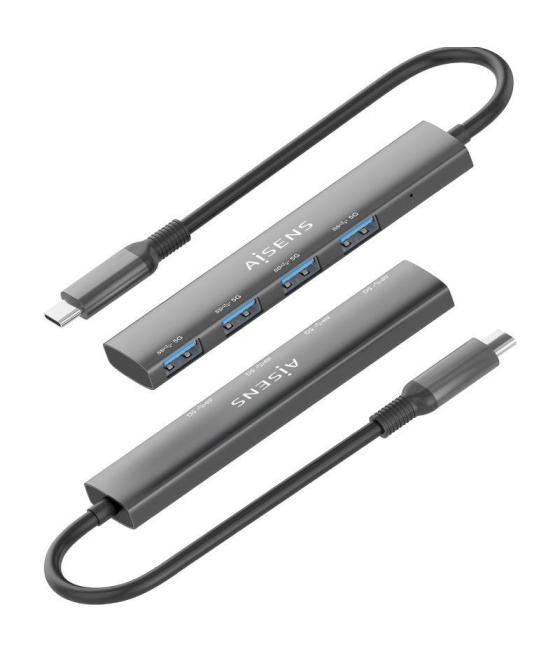 Hub usb tipo-c 3.0 aisens a106-0540/ 4xusb