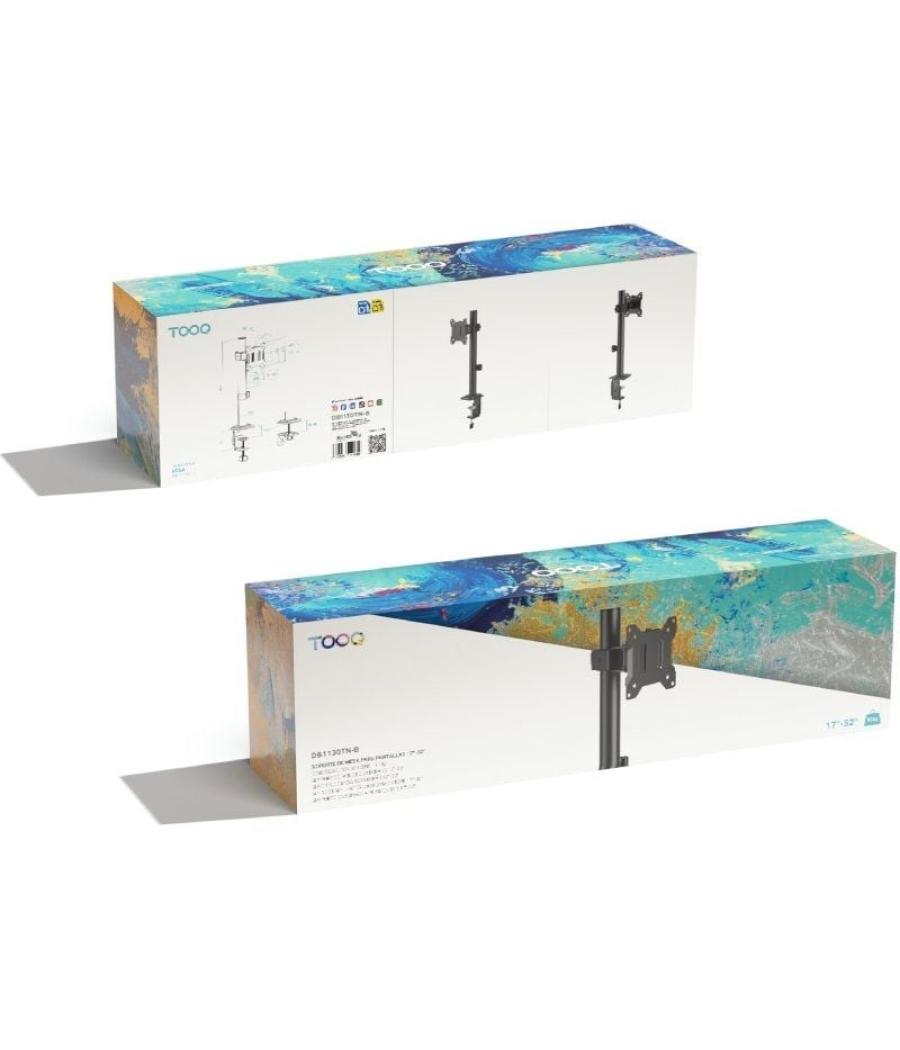 Soporte de mesa para monitor tooq db1130tn-b/ giratorio/ inclinable/ hasta 10kg