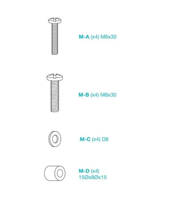 Soporte de pared inclinable tooq lp1082f-b para tv de 37-80'/ hasta 45kg
