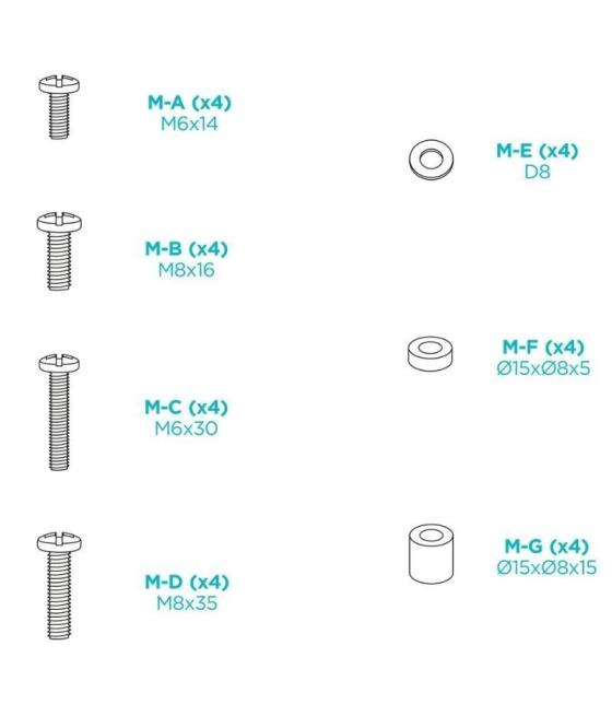 Soporte de pared tooq lp1083f-b para tv de 37-80'/ hasta 75kg