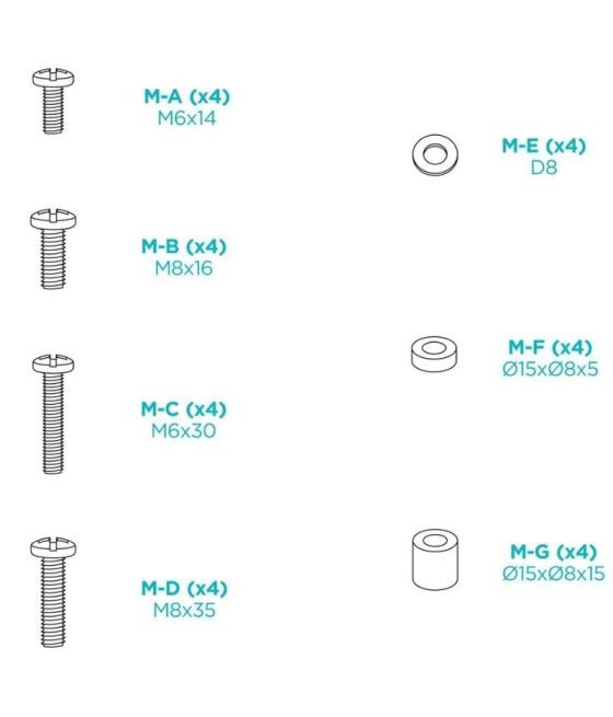 Soporte de pared tooq lp1084f-b para tv de 37-80'/ hasta 80kg