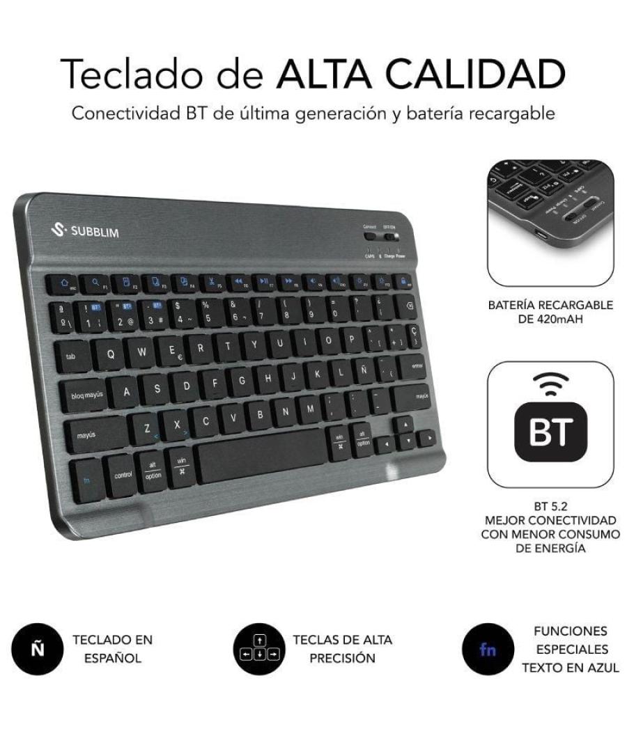 Funda con teclado subblim keytab pro bt para tablets samsung galaxy a11+/ negra