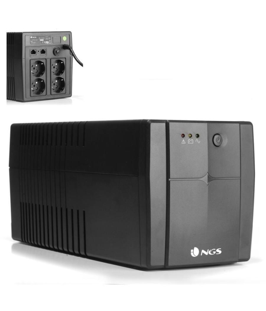 Sai offline ngs fortress 1500 v2/ 1200va-720w/ 4 salidas/ formato torre