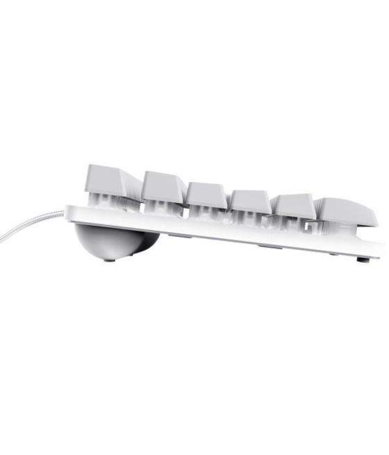 Teclado gaming trust gaming gxt 833w thado tkl/ blanco