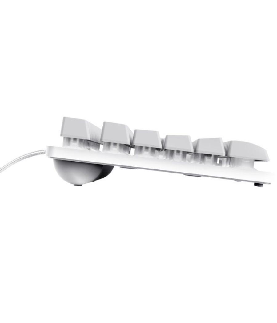 Teclado gaming trust gaming gxt 833w thado tkl/ blanco