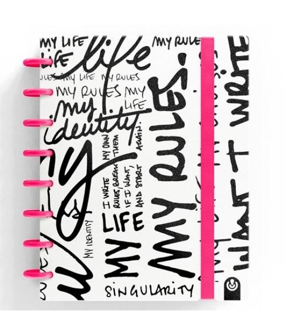 Carchivo cuaderno ingeniox edit my life a5 80h 100gr rayas rosa neón