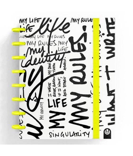 Carchivo cuaderno ingeniox edit my life a5 80h 100gr cuadrícula amarillo neón