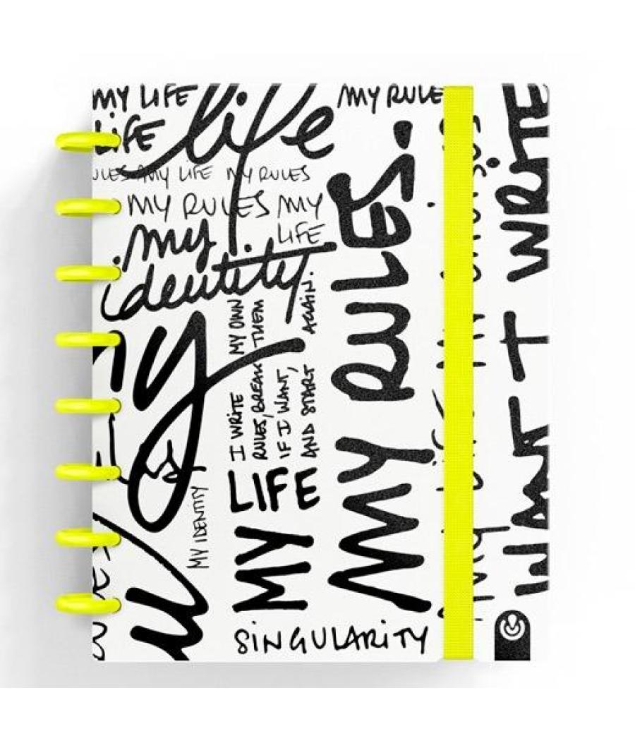 Carchivo cuaderno ingeniox edit my life a5 80h 100gr cuadrícula amarillo neón