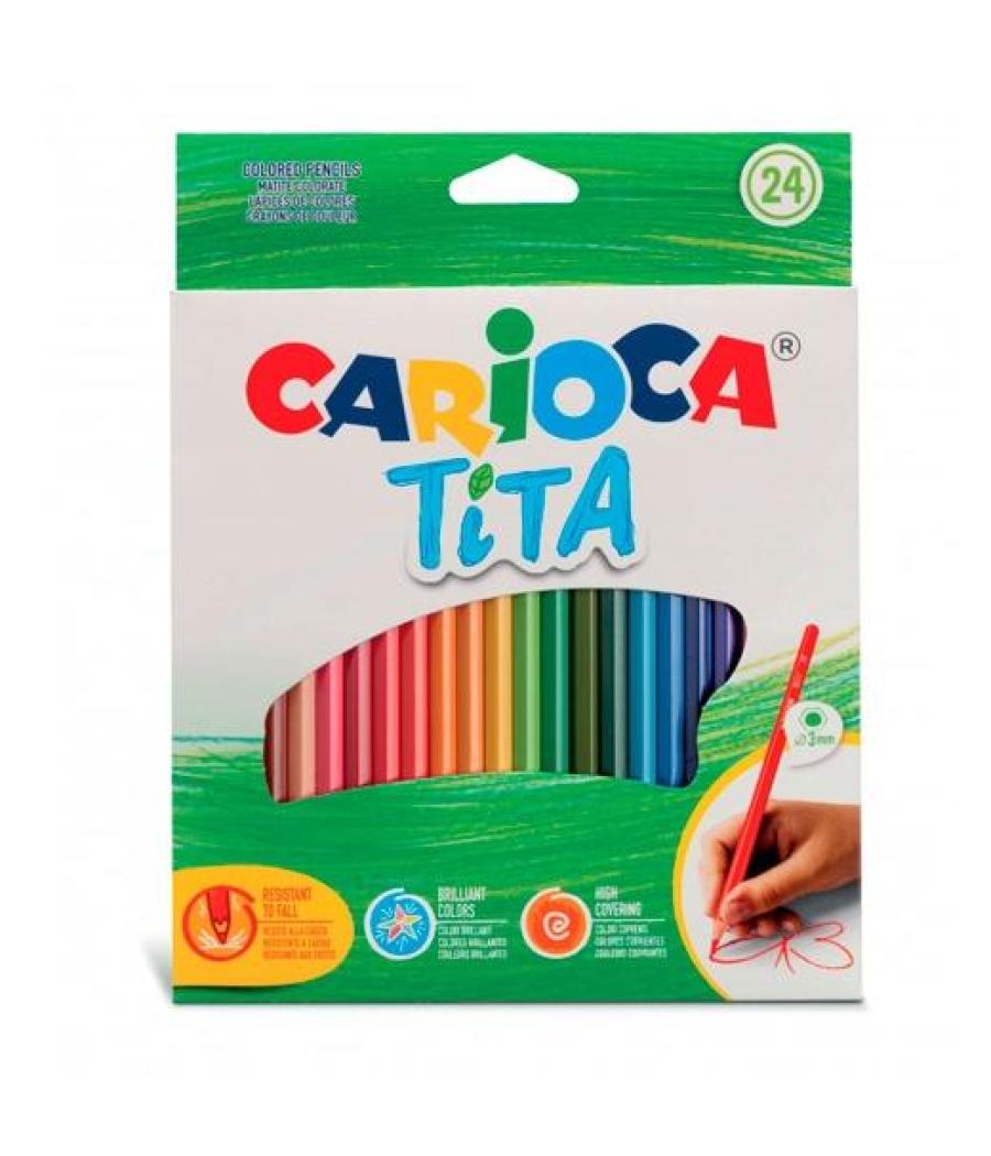 Carioca lápices de colores tita surtidos estuche 24 ud
