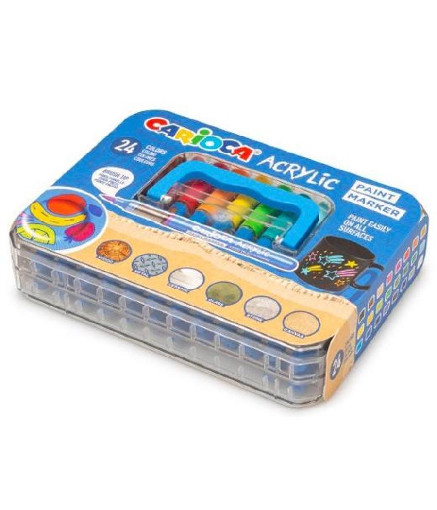 Carioca rotulador acrílico paint marker c/surtidos caja especial 24 ud