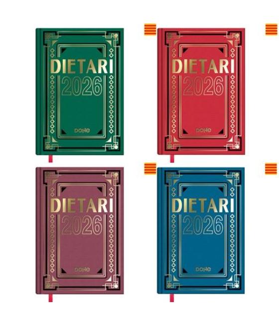 Dohe dietario cuarto 15x21cm dp cartón geltex c/surtidos 2026 catalán