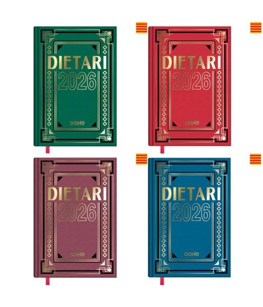 Dohe dietario cuarto 15x21cm dp cartón geltex c/surtidos 2026 catalán