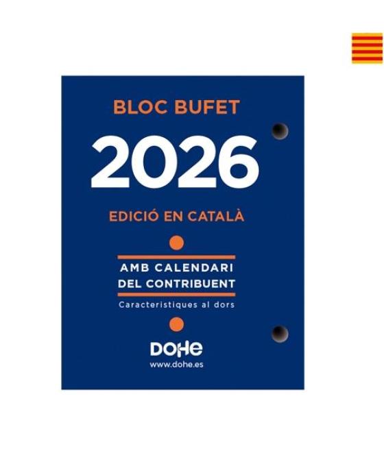 Dohe bloque bufete anual 8.5x11cm catalán 2026