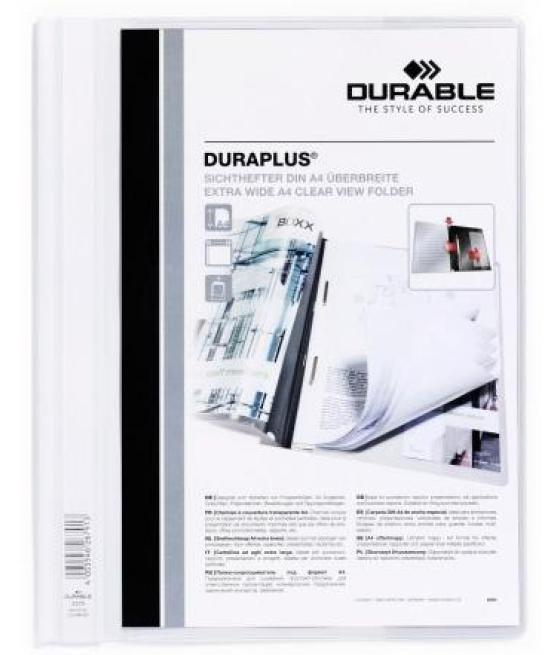 Durable carpeta de presentación dossier fástener duraplus a4 blanco -25 ud-